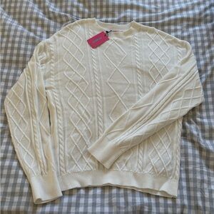 Edikted Ivory Cable Knit Sweater